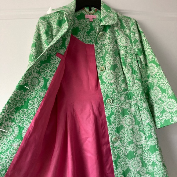 Lilly Pulitzer Kiera Coat Green Bean Day Dreamer Jacquard Jacket S - Picture 2 of 8